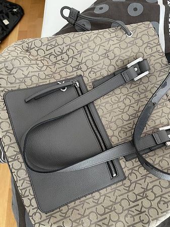 Handtasche CK braun/grau 