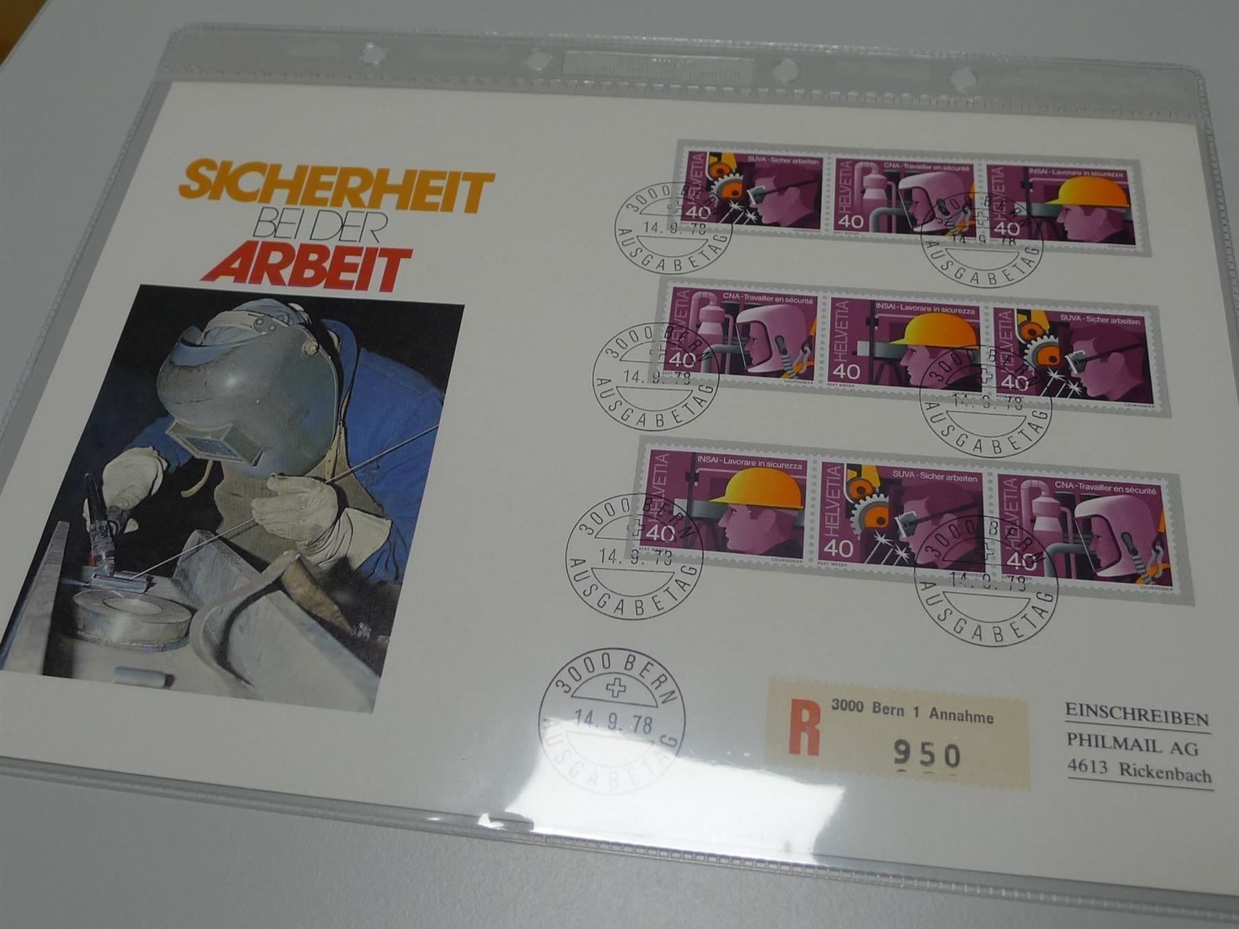 Alle Briefmarken: 1978: 4 Briefe Luxus, mit Blocks, günstig ! – Gebraucht aus Sursee von Luzernerraute 1