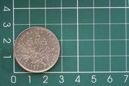 währung francaise 5 francs 1971
