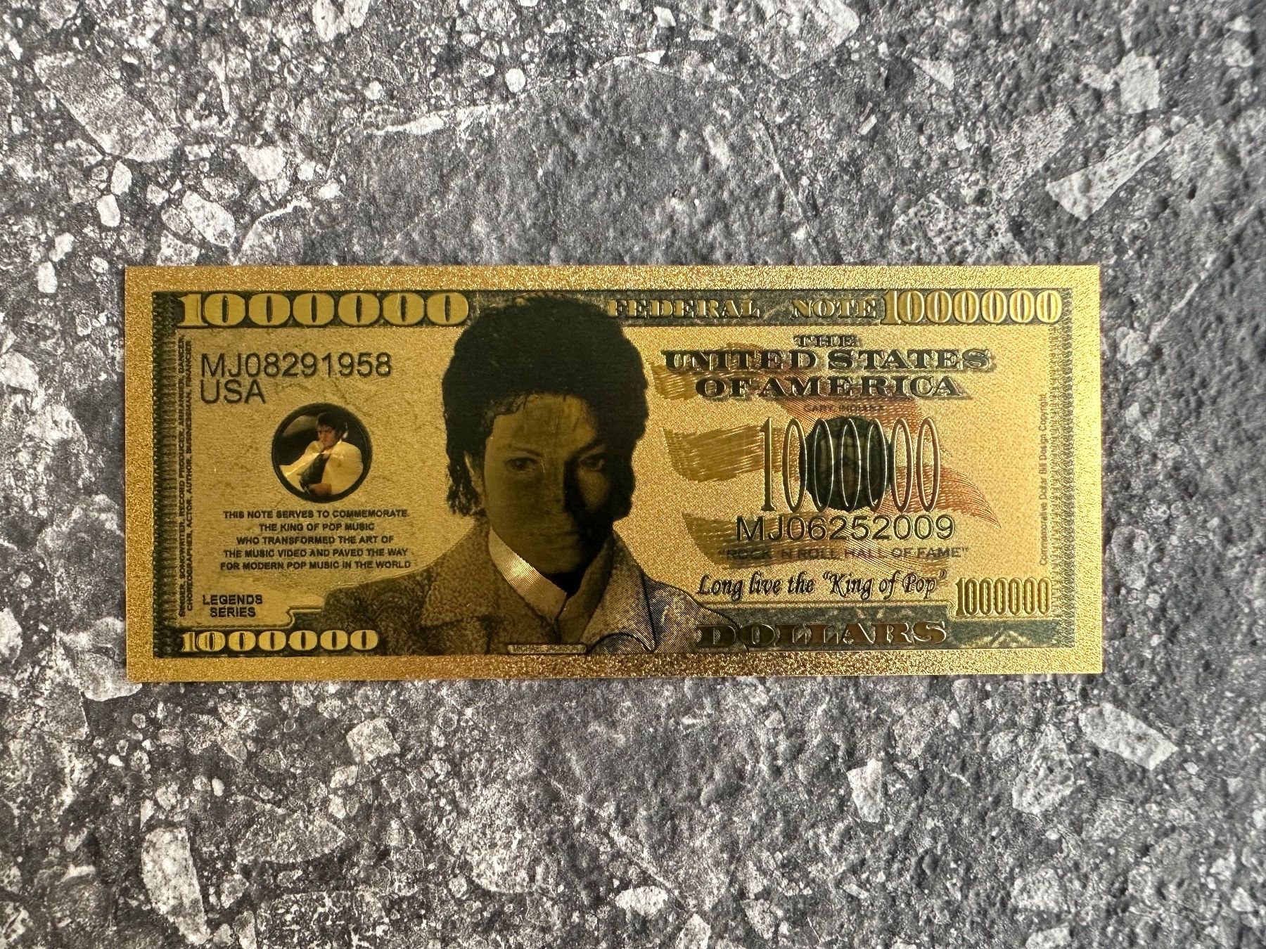Banconote: Michael Jackson Sammlerbanknote – Nuovo e nell'imballaggio originale da Thun venduto da tulu_1995