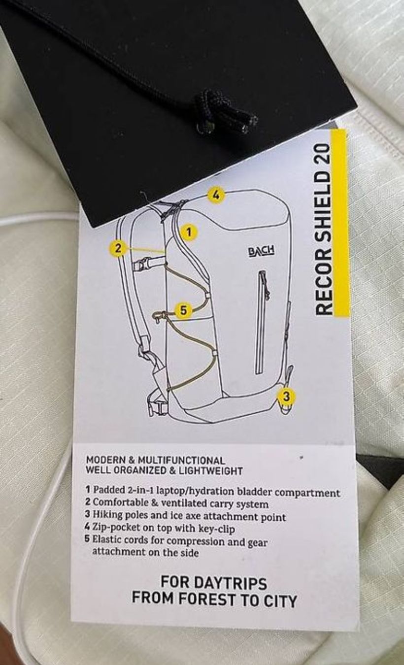 Zaini: Neu: Bach Recor Shield 20l Rucksack – Nuovo (secondo la descrizione) da Hünenberg See venduto da Klaus91 3