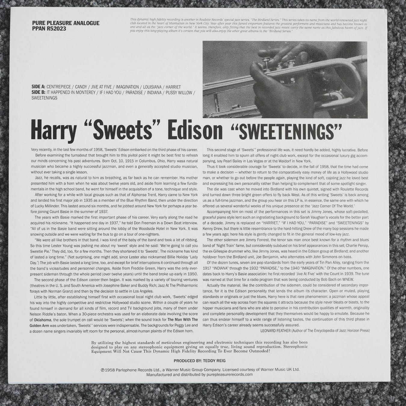 Schallplatten: Harry Edison / Sweetenings – Neu (gemäss Beschreibung) aus Brunnen von Techfreak1 1