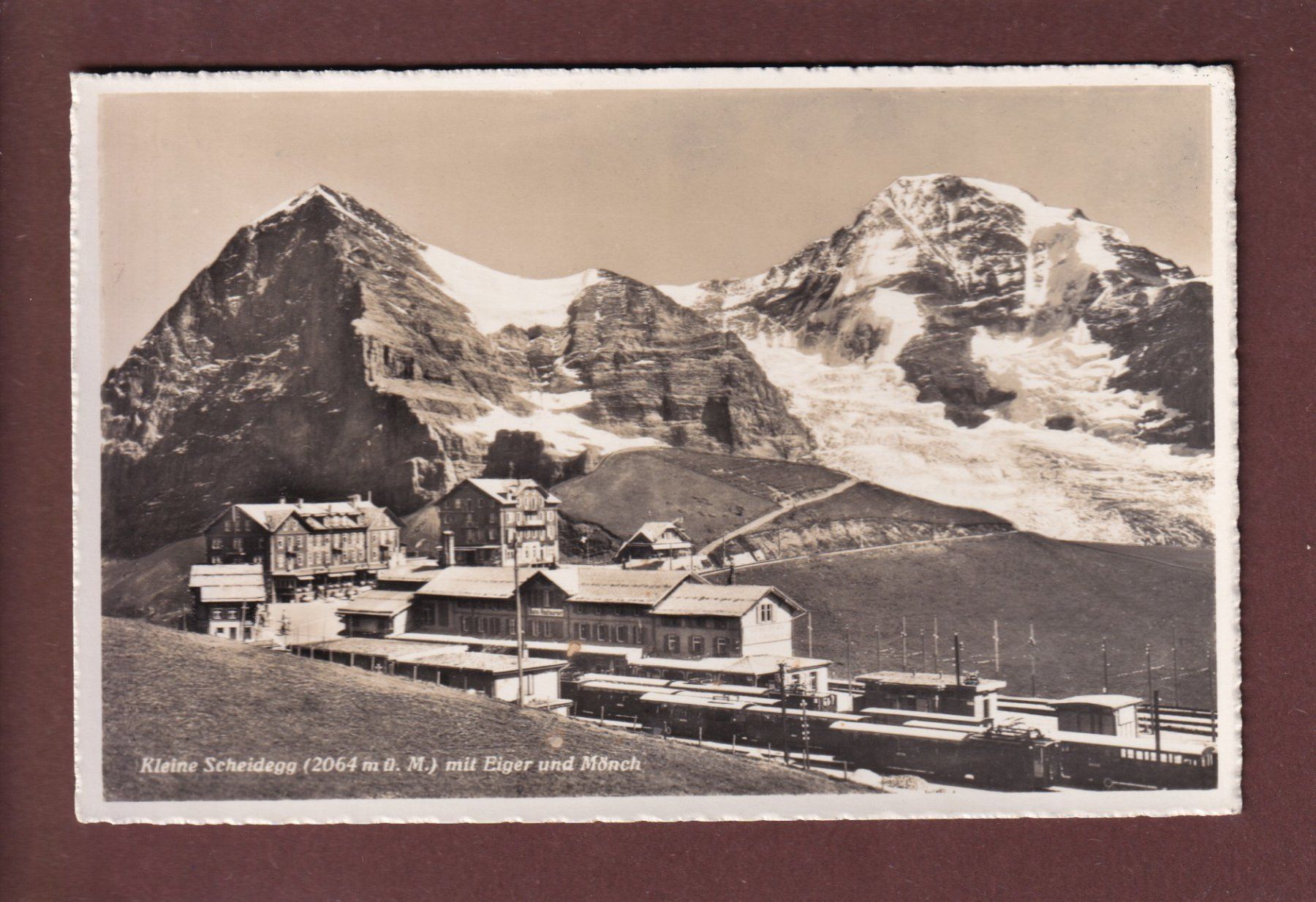 Cartoline postali: KLEINE SCHEIDEGG - Bahn - 1952 – Usato da Pully venduto da nicecards