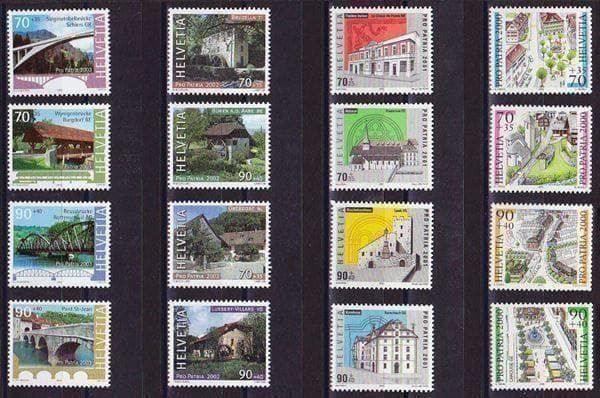 Tutti i francobolli: Pro Patria  2000 - 2003 ** Postfrisch **  4 Sätze = 12.80Fr. – Nuovo (secondo la descrizione) da Adliswil venduto da Aenti