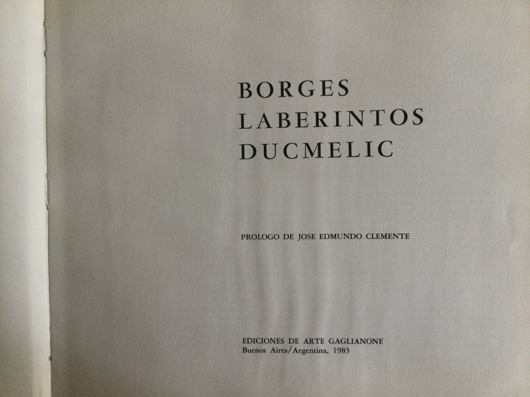 Libri: Borges Labyrinthe Ducmelic - Seltenes Kunstbuch 1983 – Usato da Riehen venduto da mahei02 1