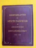 Stiftungsfeier der zürcherischen Künstlergesellschaft 1887