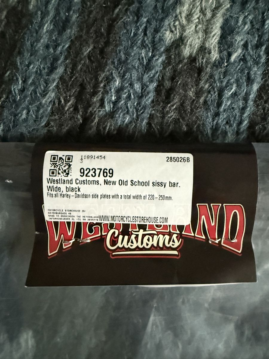 Toutes les pièces détachées moto: Sissy Bar Westland Customs – Neuf avec emballage d'origine à Basel par rau_n87j 1