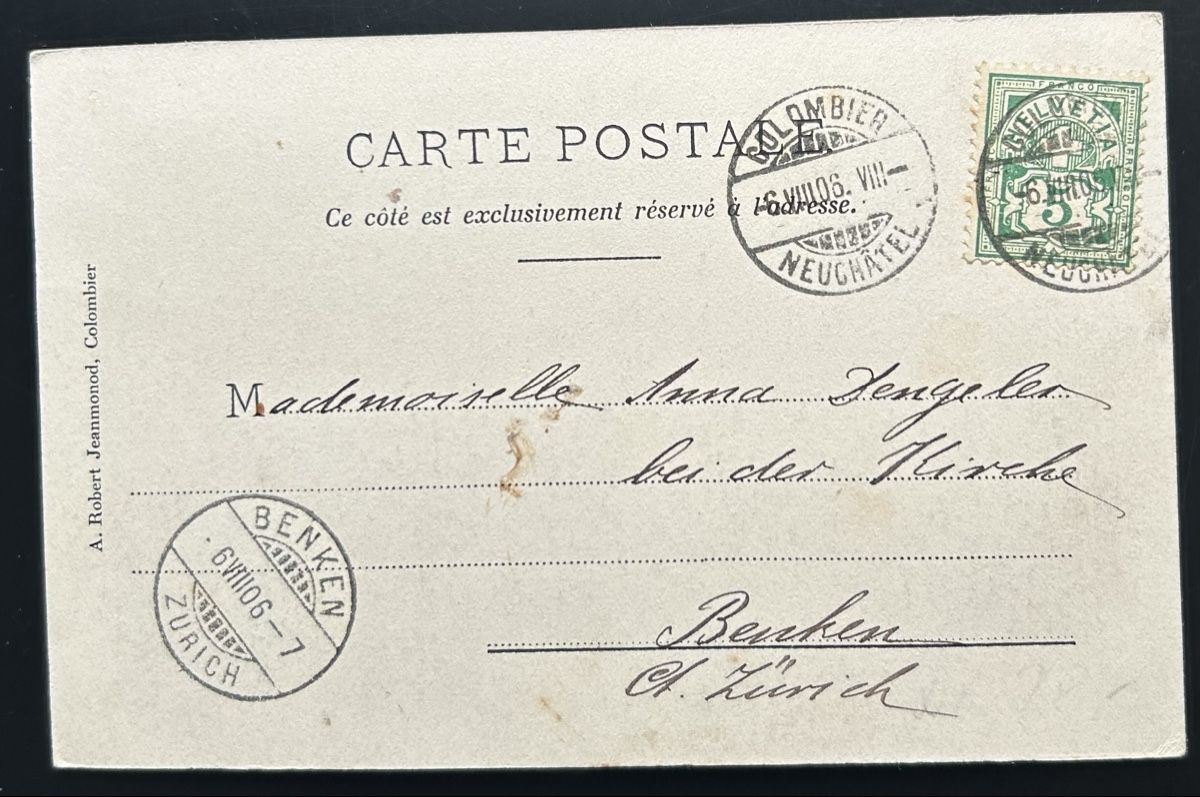 Cartoline postali: Colombier Rue Haute – Usato da Horw venduto da Tellbub 1