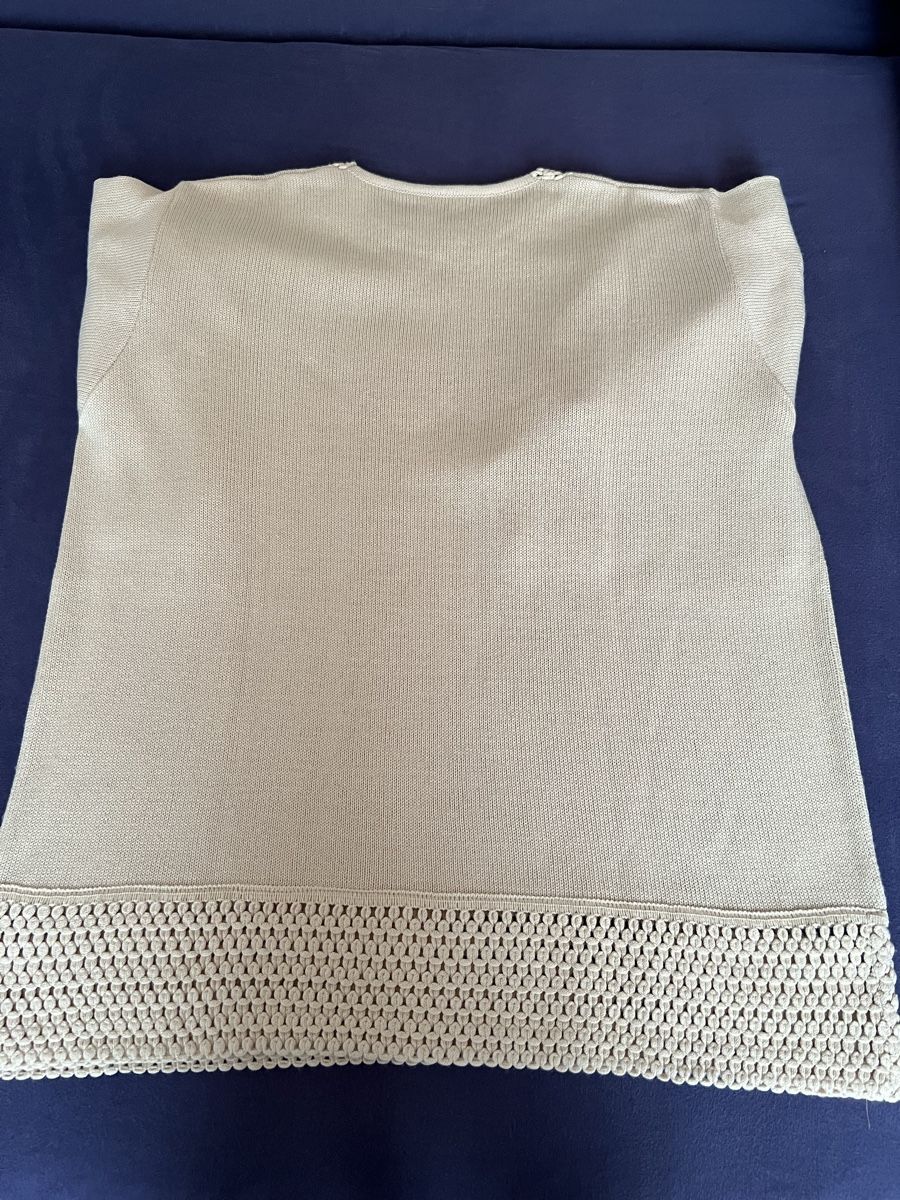 Pulls & Sweat-shirts: Strickpullover beige mit Bordure  – D'occasion à Betschwanden par Dognose 2