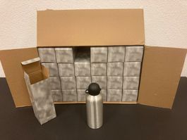 Restposten Trinkflaschen aus Alu, 24 Stück, 0,5 Liter,silber