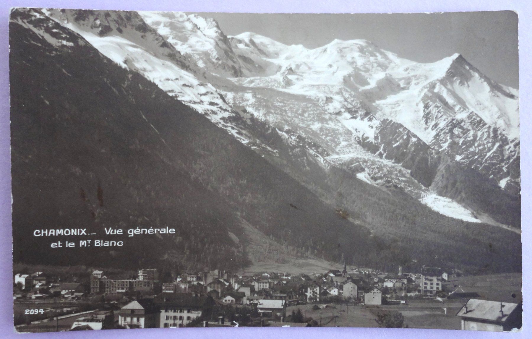 Cartoline postali: Chamonix - Vue générale et le Mt. Blanc – Difettoso da Fétigny venduto da Billy2miny