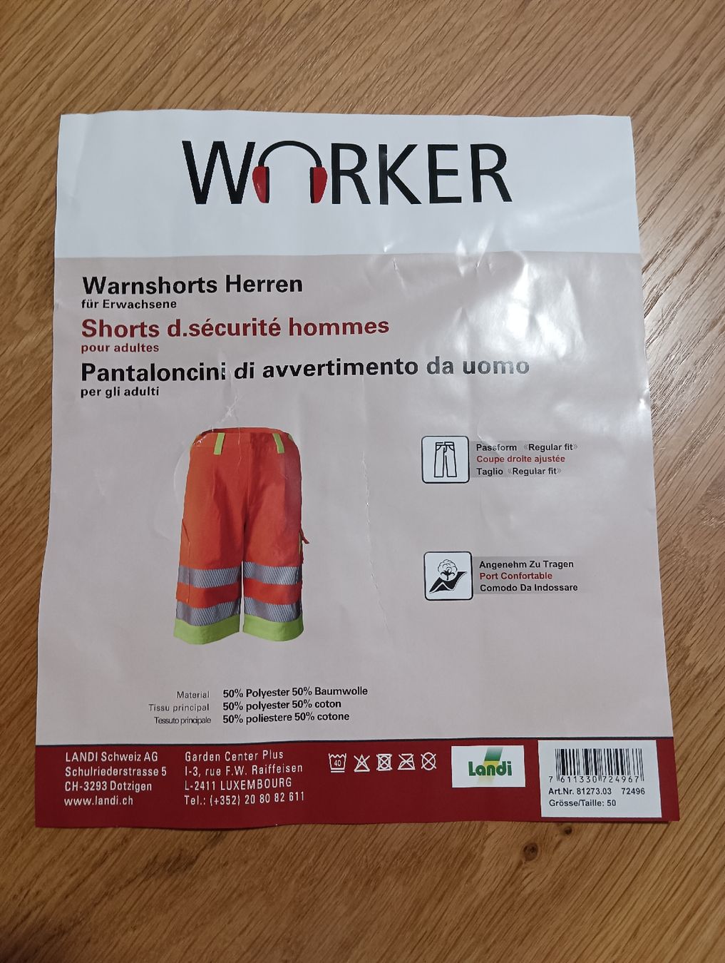 Pantaloni: Warnshorts Herren Gr. 50 NEU – Nuovo e nell'imballaggio originale da Densbüren venduto da H-76 5