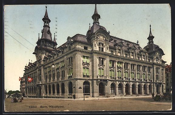 Cartoline postali: AK Bern, Hauptpost, 1914 – Usato da Berlin venduto da bartko-reher