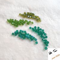 %SALE% =>100 Stk. Glas-Perlen 4mm dunkelgrün-Mix  SET 12
