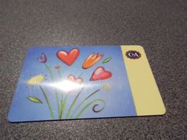 Geschenkkarte C&A, leer, Blumen