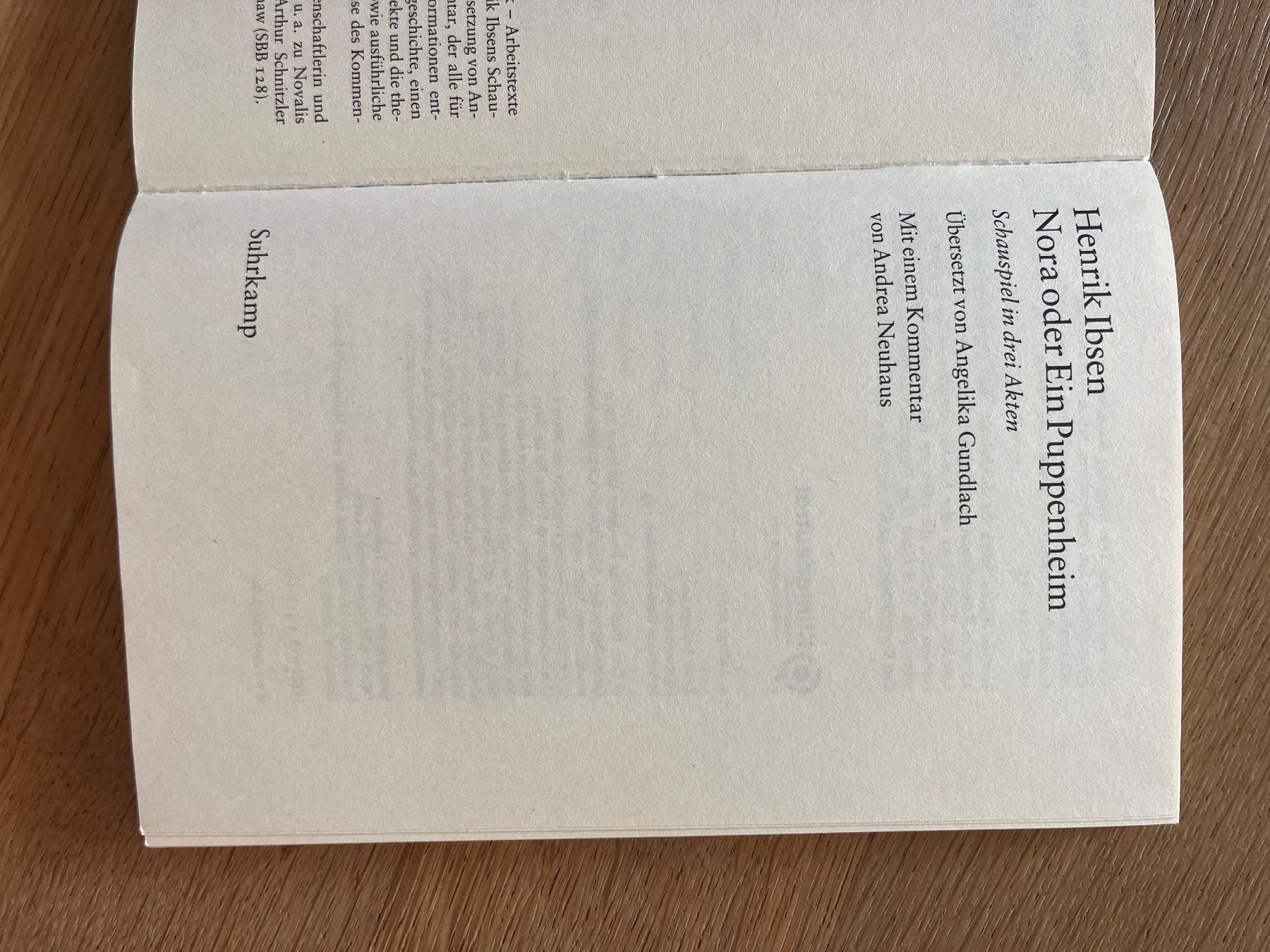 Libri: Henrik Ibsen - Nora oder Ein Puppenheim – Usato da Laupen BE venduto da lee_ym6v 3