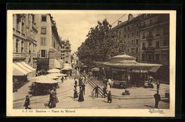 AK Genève, Place du Molard, 1911