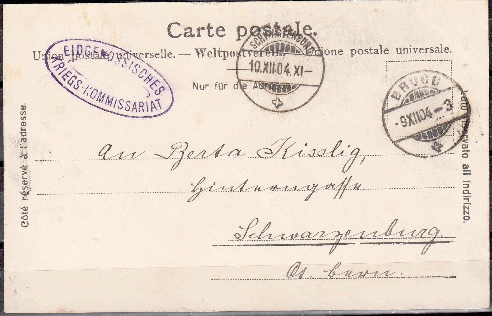 Cartoline postali: Ak Brugg 1904 AG – Usato da Herrliberg venduto da Lfrifda 1