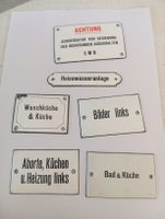 Beschriftungsschilder Emailleschilder