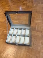 Uhrenbox für 10 Uhren Beige Kunstleder 25.5 x 20.50 x 8cm