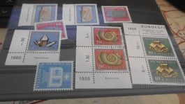 Briefmarken Pro Patria 1958/1960 Rauchquarz Ammonit