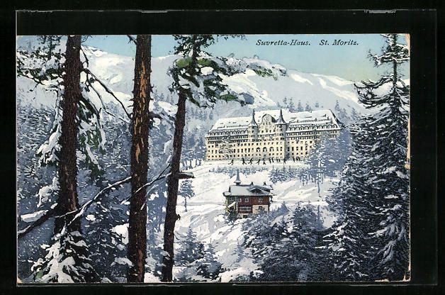 Cartoline postali: St. Moritz, Blick auf Winteridylle mit S – Usato da Berlin venduto da bartko-reher