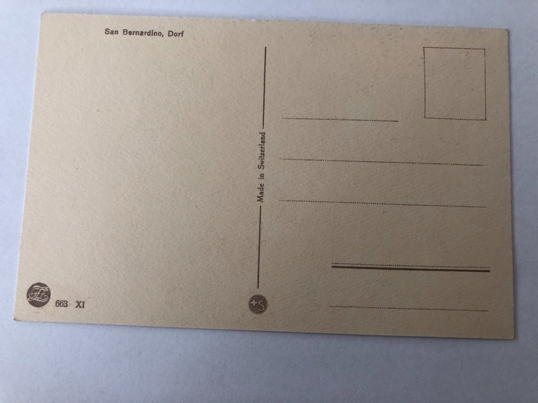 Cartoline postali: San Bernardino  Dorf – Usato da Pfäffikon ZH venduto da Waltoversand 1