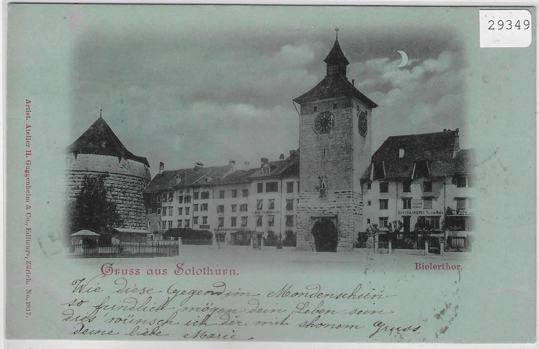 Cartoline postali: Gruss aus Solothurn - Bielerthor – Usato da Ettingen venduto da Kartenplanet