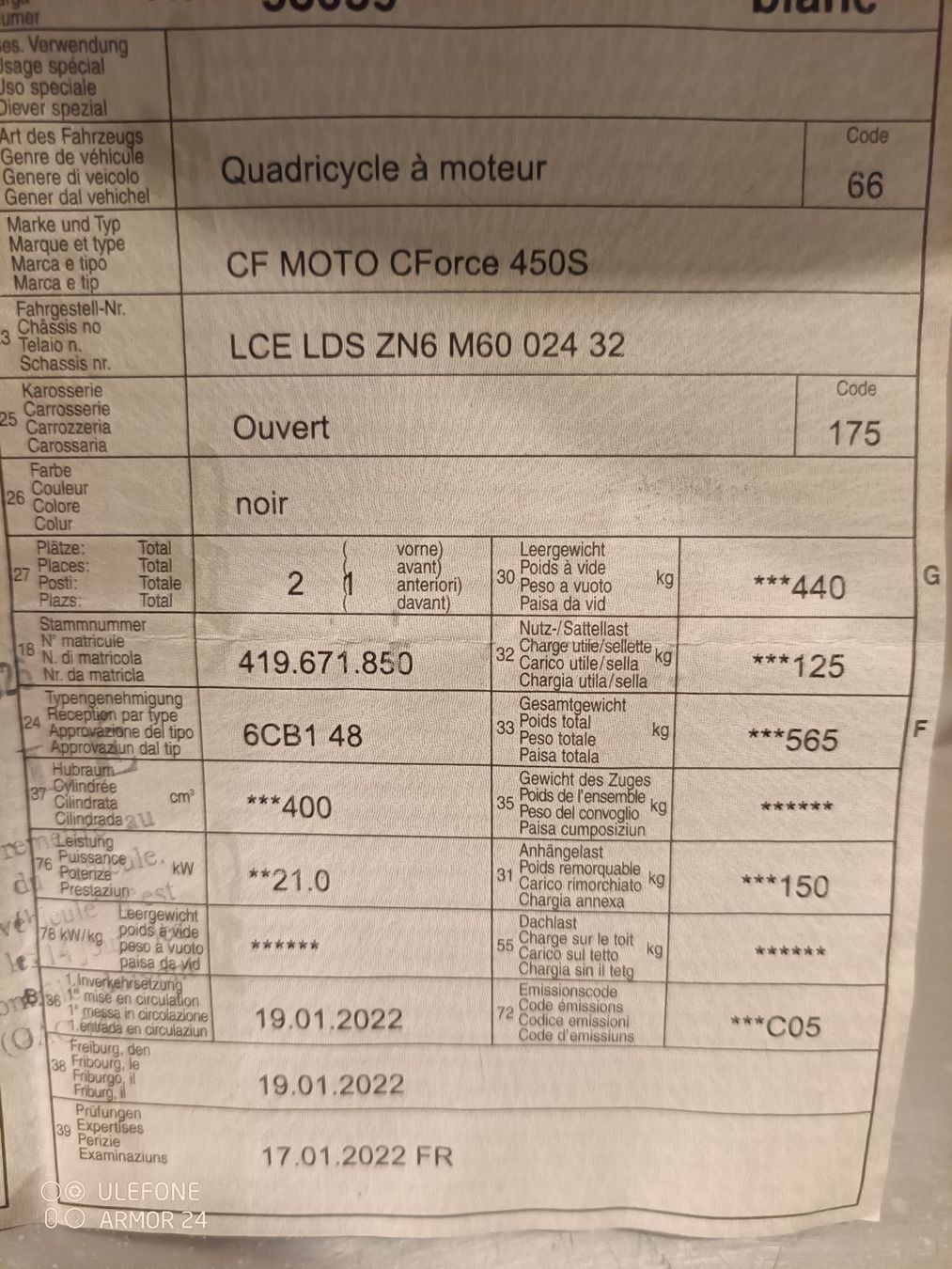 Cf Moto ATVs / Quads: Quad CF moto 400 cm3 – Gebraucht aus bonnefontaine von sarchak 6
