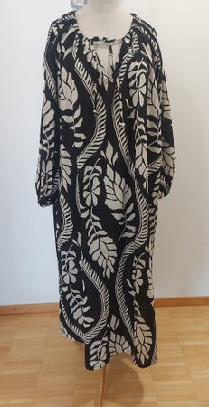 Kleid, Kaftan, schwarz/beide, Gr. L
