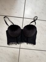Corpetto nero pizzo e velluto intimissimi taglia 75C 