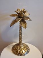Vintage Kerzenständer Blume Metall Hollywood Regency