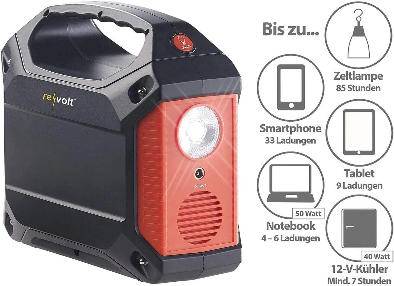 Solargeräte und Solarprodukte: revolt Powerbank 155Wh mit Solarpanel – Neu und originalverpackt aus Bottighofen von zaap 1