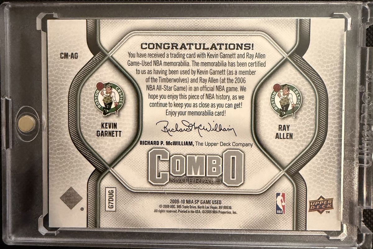 Nba Carte collezionabili: Ray Allen & Kevin Garnett GU Patch Card – Nuovo (secondo la descrizione) da Lenzburg venduto da fastbreakcards 1