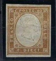 Königreich Sardinien 1861/62  10 Centesimi