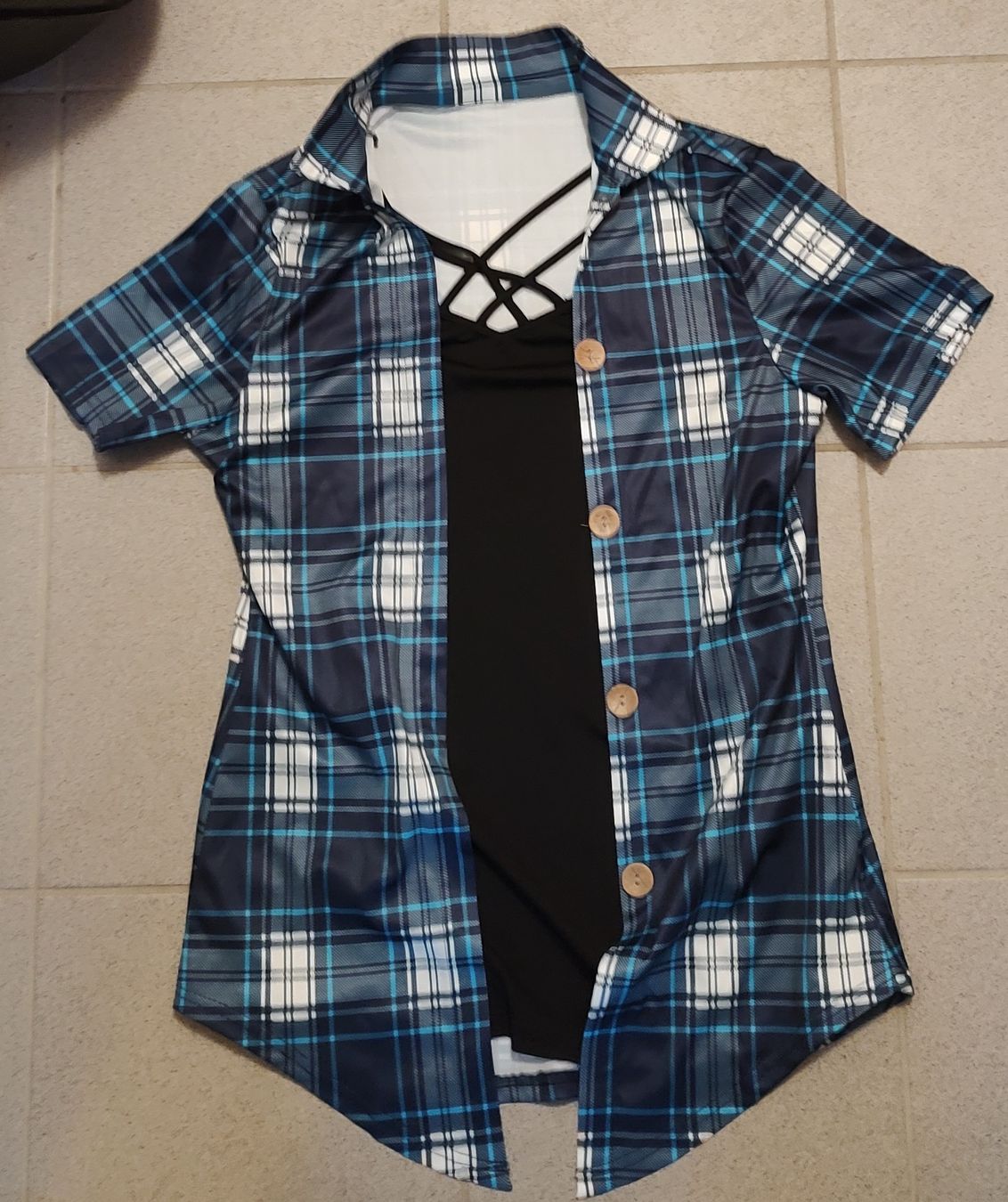Camicette: Damen Bluse mit integriertem Top – Nuovo (secondo la descrizione) da Grenchen venduto da car_qq2t