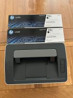 HP Laser 107w Drucker inkl. zwei passende HP106A Toner Black