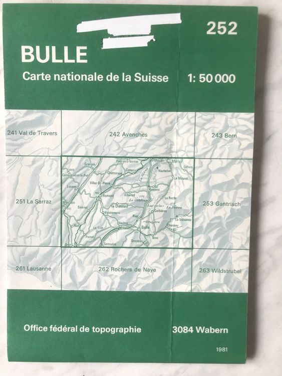 Carte nationale Bulle (Gebraucht) in Mirchel für CHF 2 – mit Lieferung ...