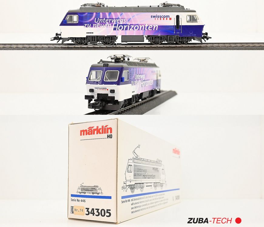 Märklin 34305 E-Lok Re 446 SOB H0 GS Analog mit OVP (Gebraucht) in St ...