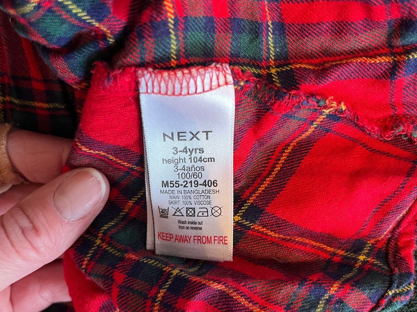 Vestiti & Gonne: Karopullover/Kleid, Next, Größe 104 – Usato da Umiken venduto da deb_57xk 4