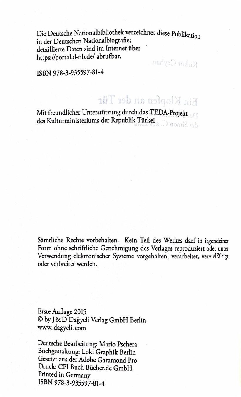 Libri: Ceyhan Kirkor, Ein Klopfen an der Tür – Nuovo (secondo la descrizione) da Sarnen venduto da Livres 2
