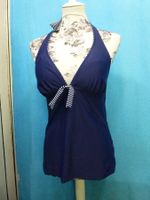 TANKINI BLAU WEISS GR L GEPOLSTERTES OBERTEIL NECKHOLDER HOS