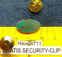 JAGUAR AUTO LOGO SCHMUCK-PIN ENAMEL MIT SECURITY-CLIP GOLDIG