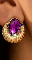 Jolies boucles d’oreilles fantaisie pierres différentes