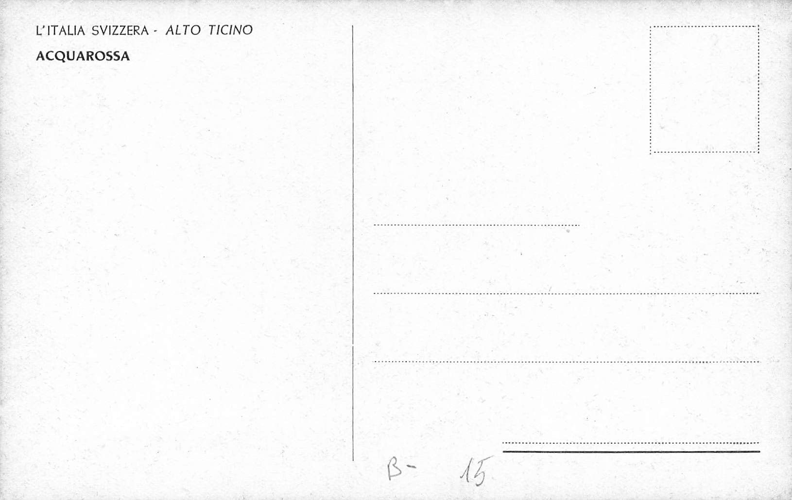 Cartoline postali: Acqarossa valle di blenio – Usato da Biasca venduto da Blenio71 1