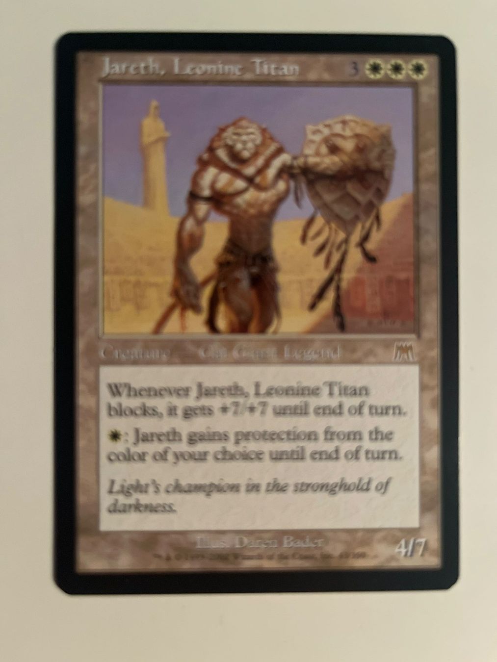 Magic The Gathering Carte collezionabili: 1 x Jareth, Leonine Titan - Magic: The Gathering - MtG – Usato da Kriens venduto da Shadi1980