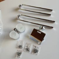 Badezimmer Set Chrom Halterungen