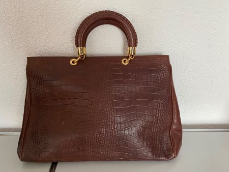 Damen Handtasche, Leder Reptilprägung