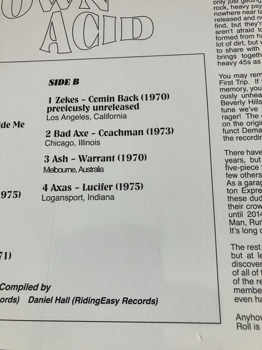 Dischi in vinile: Brown Acid – Nuovo e nell'imballaggio originale da Aarwangen venduto da Jukebox3 5