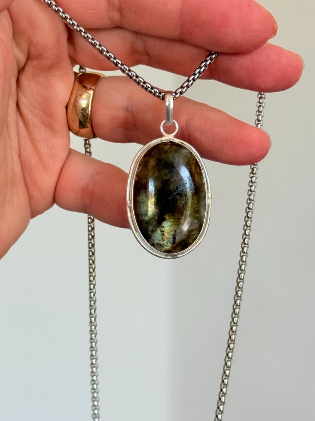 Ketten: Collier Labradorite , bijou chic et tendance ! – Neu und originalverpackt aus Genève von AWWA 3